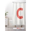 Deny Designs April Lane Art Block Monogram Shower Curtain - 3 of 3