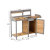 VASIP Outdoor Potting Bench, Solid Wood Foldable Garden Bench with Open Shelves for Patio, Garden, Backyard - 3 of 4