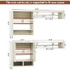 Aheaplus Washer and Dryer Storage Shelves with Hanging Rod, Laundry Cabinet with Shelves, Reversible Cabinet with Door & Shelf Tower - 3 of 4
