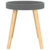 vidaXL Scandinavian Design Side Table in Gray – Engineered & Solid Pinewood Bedside or Coffee Table – Moisture Resistant, Easy Assembly - 4 of 4