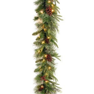 108" Pre-Lit LED Colonial Fir Artificial Christmas Garland Dual Lights - National Tree Company - 1 of 4