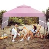 Costway 10'x17.6'Outdoor Instant Pop-up Canopy Tent Dual Half Awnings Adjust Patio Blue/White/Gray/Black/Pink - 2 of 4