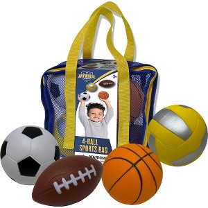 Anywhere Sports 4-Ball Sports Bag | Mini Foam Balls Set for Kids 3+ - 1 of 4