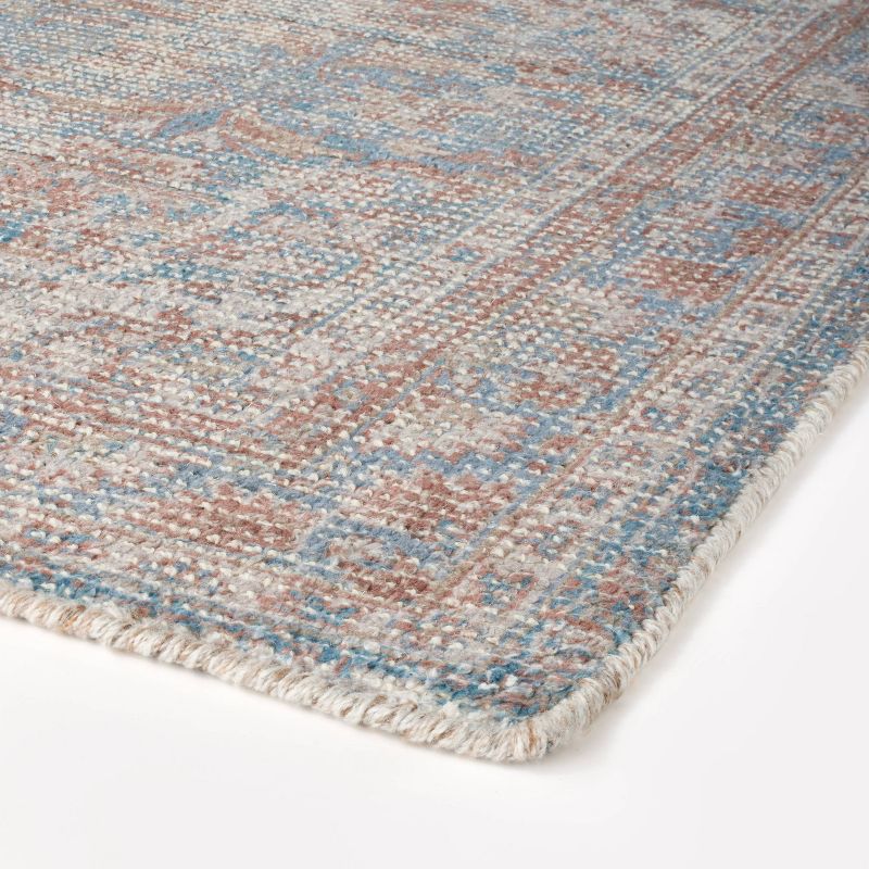 Persian Printed Poly/Wool Handmade Tufted Area Rug Blue/Brown - Threshold™ designed with Studio McGee, 4 of 6