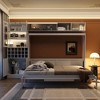 Queen Size Murphy Bed with Sofa and Shelves - 4 of 4