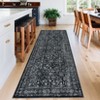 Area Rugs for Living Room Bedroom, Large Washable Rug, Vintage Floral Boho Carpet for Indoor Dining Room and Kids Room, Non Slip & Low Pile - 2 of 4