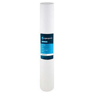 SpiroPure SP-P5-20 20 x 2.5" Melt Blown Spun Polypropylene Sediment Water Filter for Clean and Safe Drinking Water, 5 Micron (20 Pack)