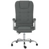 vidaXL Massage Reclining Office Chair Dark Gray Fabric - 3 of 4