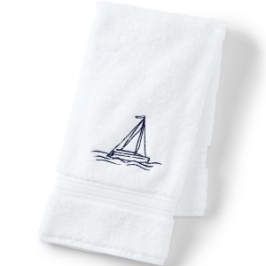 Lands' End Cotton Embroidered Hand Towel - 1 of 2