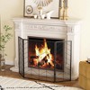 Costway 52 x 31 Inch Fireplace Screen 3-Panel Spark Guard with Chevron Herringbone Pattern - 2 of 4