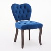 DOMETOUR Fabric Dining Chair Vintage Tufted Upholstered Set of 2 - 3 of 4