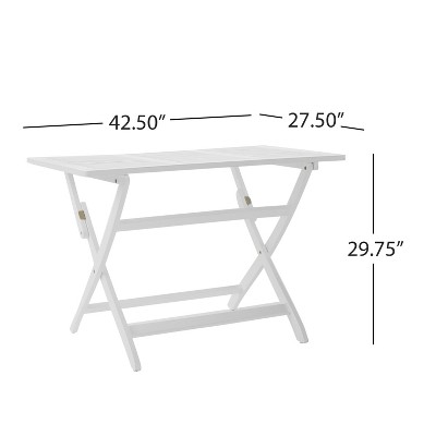 ?Vynxaria Positano 43.5'' Foldable Dining Table ¨C Stylish & Practical Outdoor Table