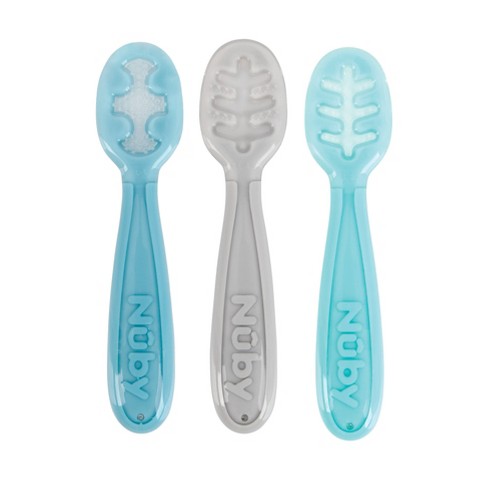 Best First Stage Baby Girls Spoons BPA Free, 4-Pack, Soft Silicone