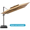 Crestlive Products 10FT Square Double Top Cantilever Umbrella Outdoor UV30+ 360 Degree Rotation Offset Umbrella 6 Heights Adjustable - 2 of 4