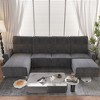 LACOO Linen Upholstered U-Shaped Sofa with Sectional Ottoman - 2 of 4