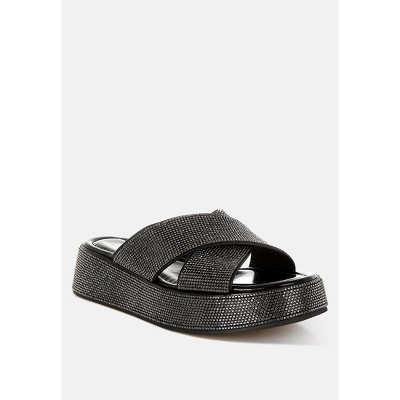 Adena Rhinestone Embellished Flatforms - image 2