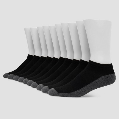 Hanes® Men's 7-Pair Black NO SHOW Socks FreshIQ® & Ultimate