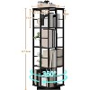 4-Tier Rotating Bookshelf,Corner Book Shelf Tower,Floor Standing Tall Industrial Book Magazines Storage Organizer,Narrow Rustic Metal  Bookshelf - 3 of 4