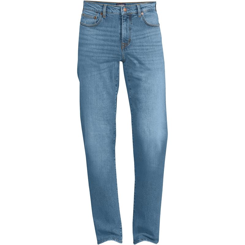 Lands' End Men's Recover 5 Pocket Traditional Fit Comfort Waist Denim Jeans, 2 of 4