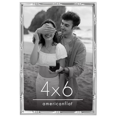 Americanflat Picture Frame with Bamboo-Style Molding and Shatter-Resistant Glass - Gallery Style Frames for Tabletop or Wall Display
