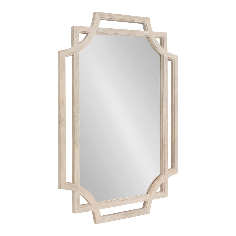 Kate and Laurel Minuette Wood Framed Wall Mirror, 27x40, White, 1 of 10