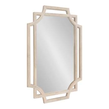Kate and Laurel Minuette Wood Framed Wall Mirror, 27x40, White