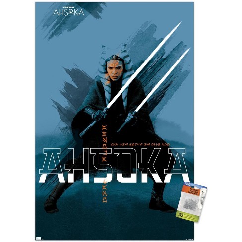 Trends International Star Wars: Ahsoka - Blue Unframed Wall Poster Print  Clear Push Pins Bundle 22.375 X 34 : Target
