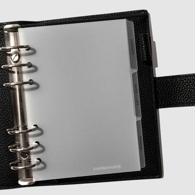 Cloth & Paper The Essentials Side Tab Planner Dividers Low Profile Black Foil
