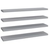 vidaXL Floating Wall Shelves 4 pcs Gray 47.2 inches x9.3 inches x1.5 inches  MDF - 2 of 4