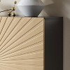 Kings Brand Furniture 2-Door Storage Cabinet, Accent Sideboard Buffet, Coffee Bar Console Table, Gold/Black - 4 of 4