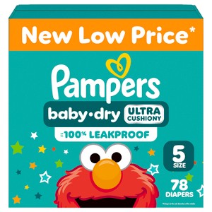 Pampers Baby Dry Diapers Super Pack - Size 5 - 78ct : Target