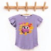 Leo the Truck Lea Name Distressed - Kids Flutter Sleeve Graphic T-Shirt - 2 of 4