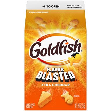 Goldfish Flavor Blasted Xtra Cheddar Cheese Crackers Carton - 27.3oz