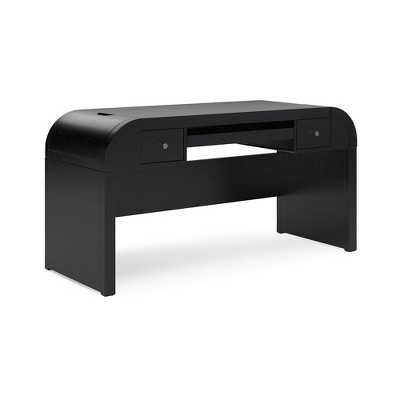 Signature Design by Ashley Rowanbeck 60" Home Office Desk with Pull-Out Keyboard Tray and USB Charging, Black