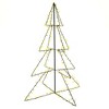 Christmas Cone Tree Black and Warm White Metal Christmas Cone Tree - 2 of 4
