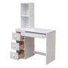 PAGED Twin over Full Bunk Bed Simple Pine Bed Frame with Trundle, Storage Stair and Guardrail for Bedroom - 3 of 4