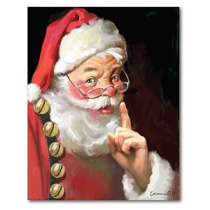 Courtside Market Shhh Santa 16x20 Gallery-Wrapped Canvas - 1 of 4