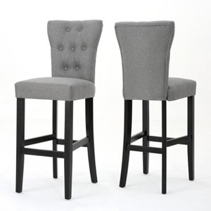 GDFStudio Hazel Contemporary Upholstered Tufted 30 Inch Barstools (Set of 2) - 1 of 4
