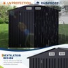 6x8 FT Heavy Duty Metal Storage Shed - Outdoor Galvanized Steel Garden Shed, Lockable Door & Air Vents (Deep Gray) - 4 of 4