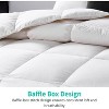 APSMILE King Size Luxury 100% Organic Cotton All Season Down Feather Fibers Comforter Duvet Insert(106x90, Ivory White) - 4 of 4