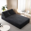CAVINAS Modern Fuffy Chenille Futon Sofa Bed with Removable Backrests/Soft Pillows,Convertible Sleeper Sofa Couch for Living Room,Bedroom - 4 of 4