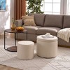 NicBex Round Linen Storage Ottoman Bench,Storage Ottoman with Combination Set Table and Drum Stool,Storage Bench for Living Room,Bedroom - 2 of 4