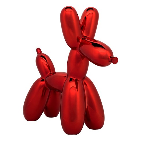 11" Red Ballon Dog Figurine - National Tree Company - image 1 of 4