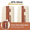 Lightweight ABS Luggage Set with TSA Lock 360° Spinner Wheels and Travel Bag for Vacation 20" 28",White - Cuddlewood - 3 of 4