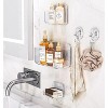 Ridstar 5-Piece Self-Adhesive Bathroom Storage Rack with Soap Dish and Hooks-Clear - 3 of 4
