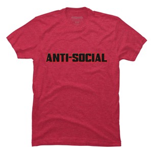 Men's Design By Humans ANTI-SOCIAL BEHAVIOR By Abstractofficial T-Shirt - 1 of 2
