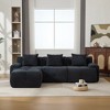 KWPZQEB Modular Sofa, Sectional Sofa w/ Pillows, 1/2/3/6-Seater Soft Lounger, Armless Corduroy Sofa, Modern Boneless Conversion Sofa for Living Room - 2 of 4