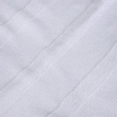 White Ribbed Cotton 3 Piece Towel Set