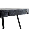 Olivia & May Teak Wood Geometric Handmade Live Edge Coffee Table with Black Metal Base Black: Modern No Assembly Round Table - 2 of 4
