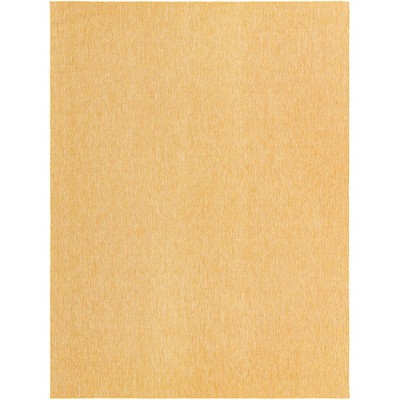 Corn Harvest Yellow 9' x 12' Synthetic Outdoor Rug